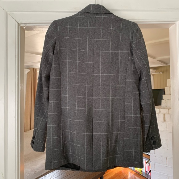 Mango Check Structured Double Breasted Blazer grey - Picture 6 of 8